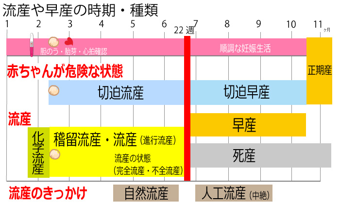 流産や早産の時期種類 ニンアカ